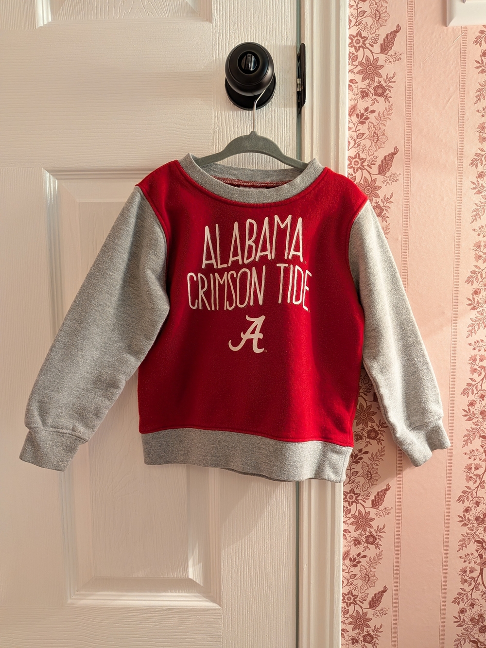 Alabama Crimson Tide Kids Crewneck Sweatshirt - Red & Gray